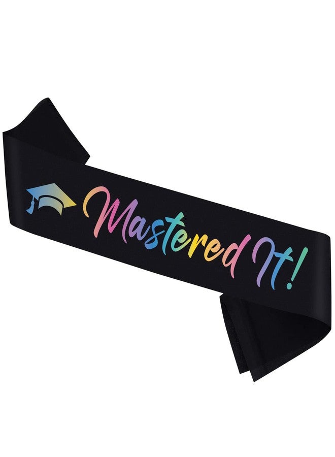 PYQWA Mastered it Sash, Colored Class of 2025 Happy Graduation Satin Sash - Congrats Grad Congratulations Grad 2025 Party Decorations - Image 1